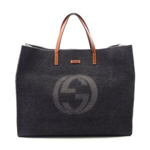 Gucci Double G Leather Felt Tote Bag